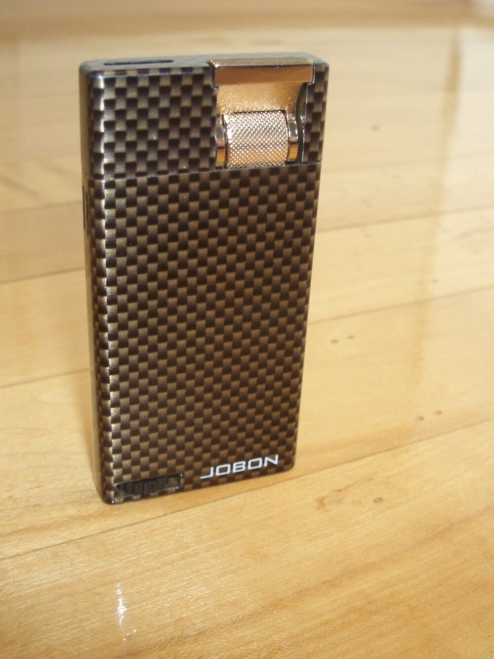JOBON Lighter Transparent Window High End Flat Fire Ultra Thin Windproof Inflata